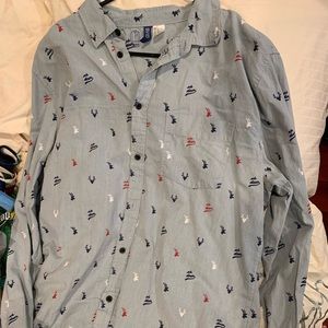 DIVIDED “Oh Deer” men’s long sleeve polo